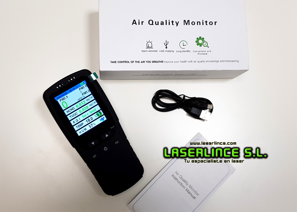 Digital air quality analyzer: 8 in 1